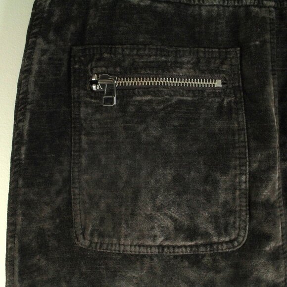 Free People Dust To Dust Brown Crushed Velvet Mini Skirt 12 - Picture 2 of 6